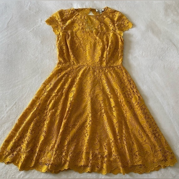 KENZIE Women’s Floral-Lace Fit & Flare Dress Size 6 - Picture 3 of 7